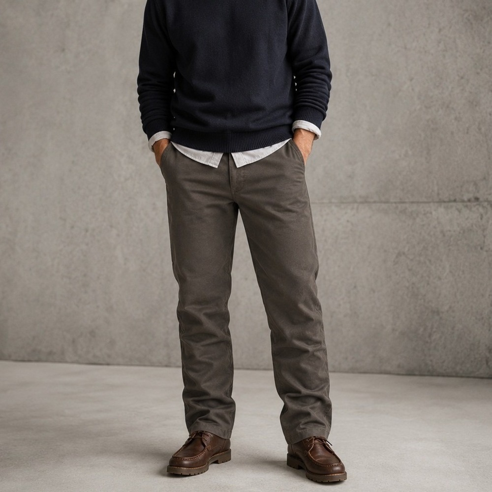 Jos A Bank Travelers Collection Mens 38x29 Olive Chino‎ Pants Cotton Flat Front